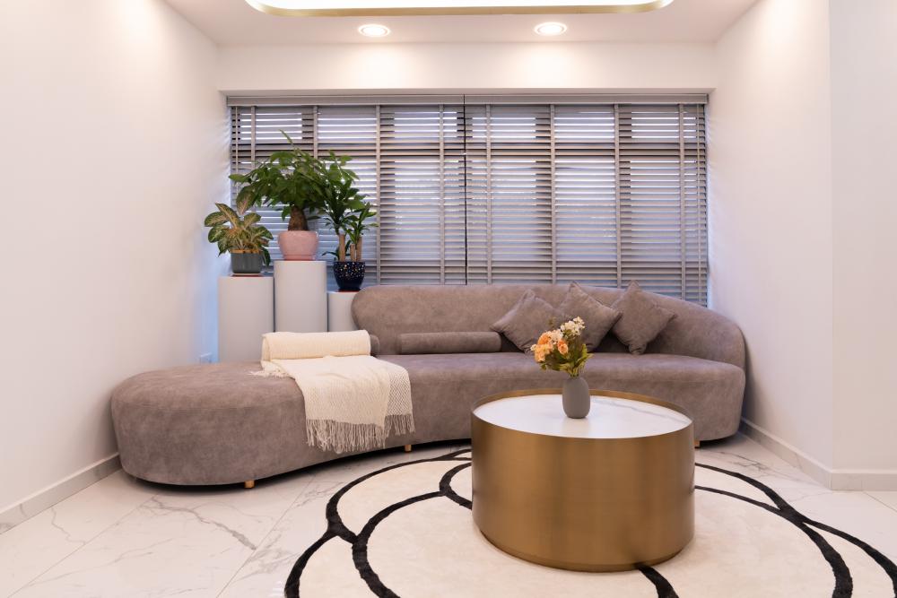 Modern Living Room with TV Console and Sofa