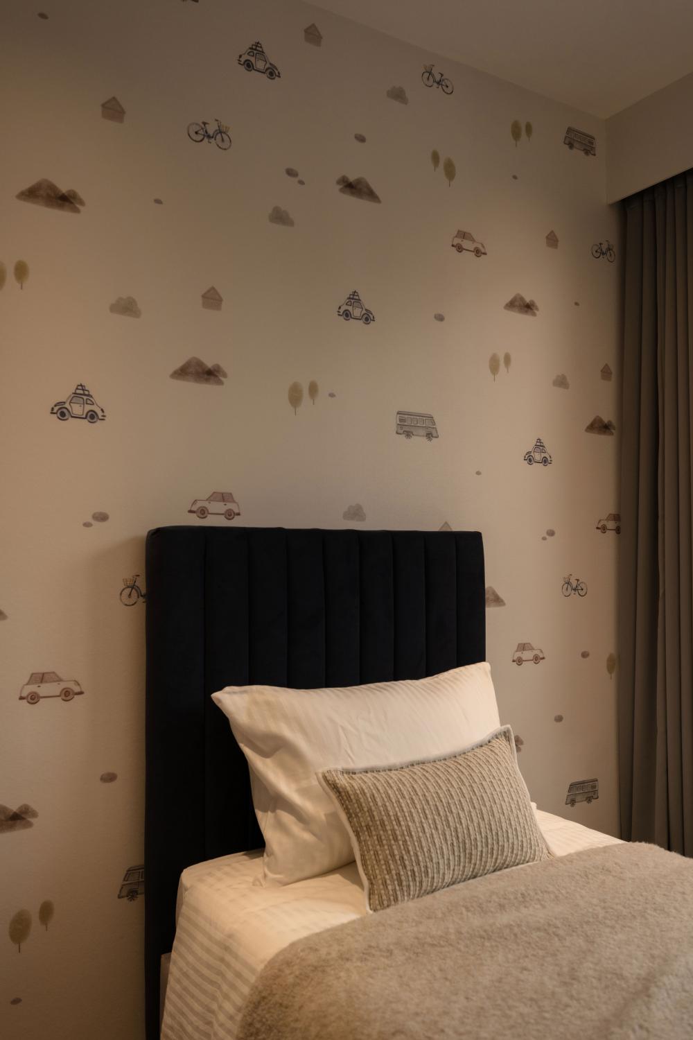 Modern Kids Room with Built-in Bed and Children's Storage