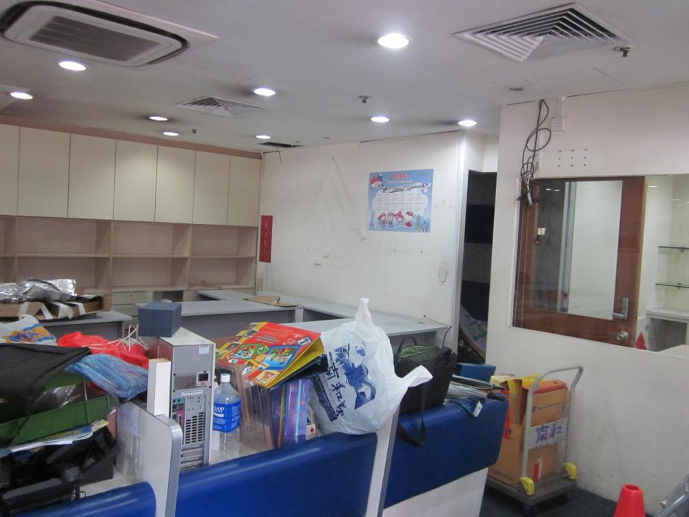 Asian Home Office with Storage Cabinets and Bookcases