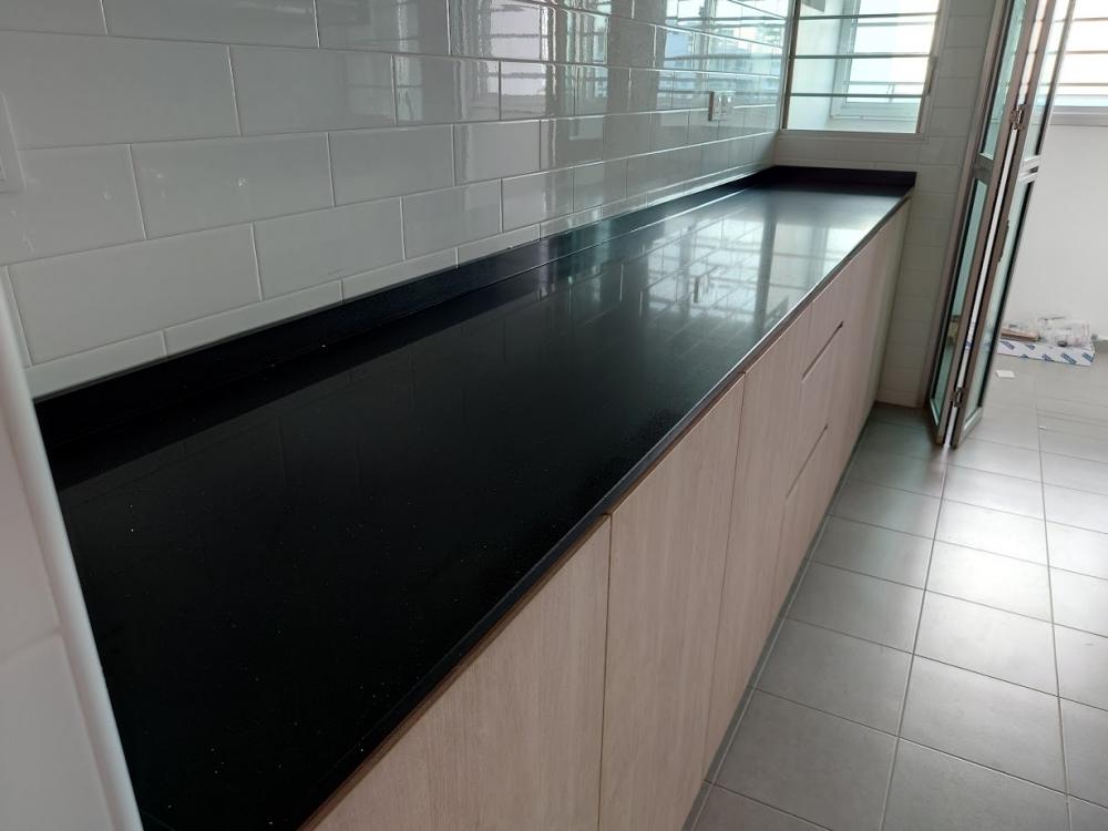 Scandinavian Kitchen with Cupboard and Open Kitchen
