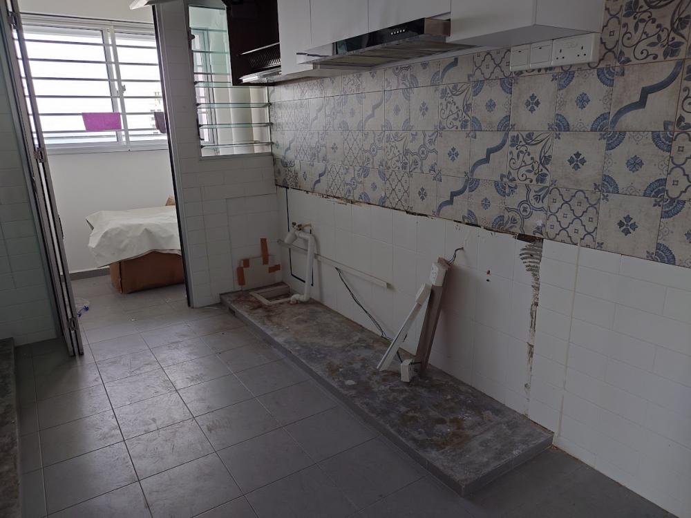 Scandinavian Kitchen with Kitchen Window and Mosaic