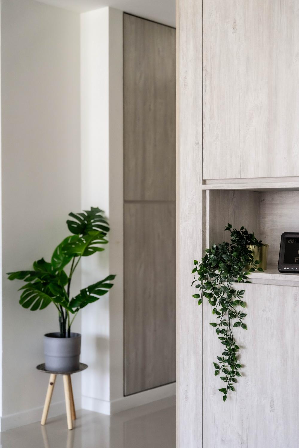 Asian Foyer with Artwork and Console Table