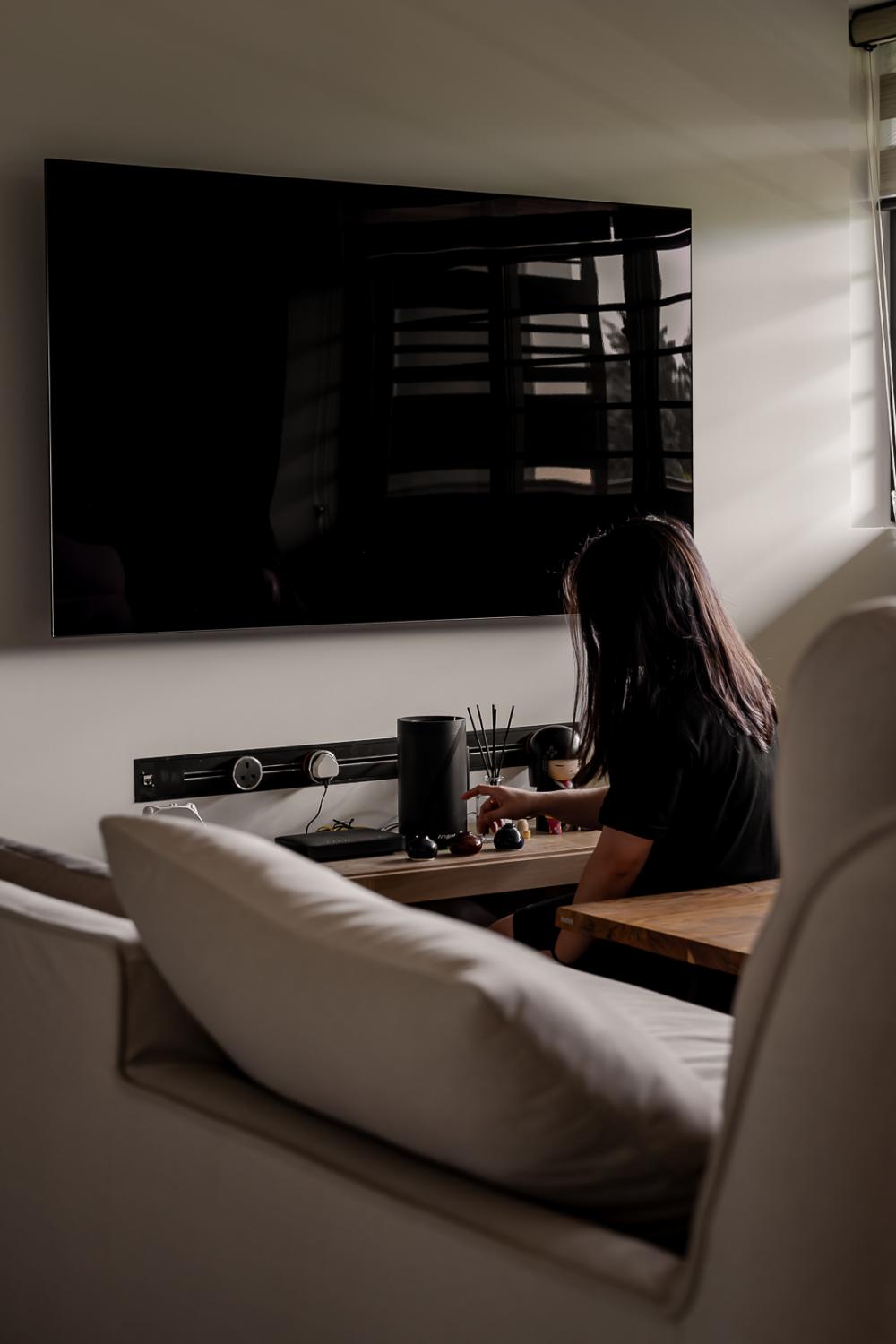 Modern Living Room with TV Console and Sofa