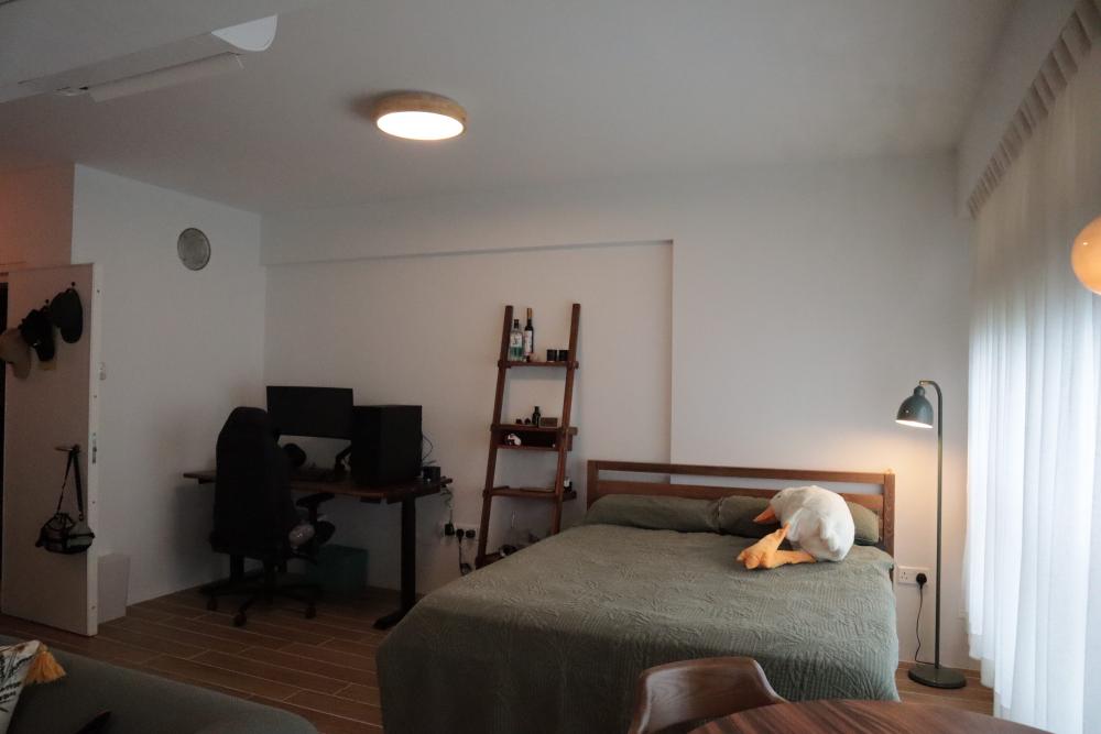 Country Bedroom with Desk and Desk Chairs