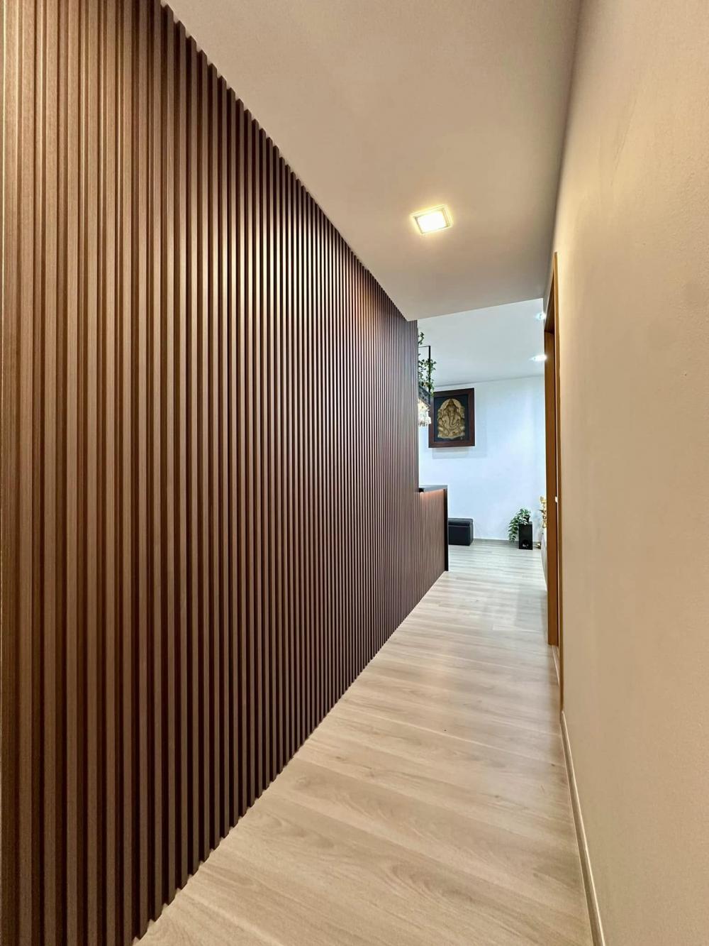 Modern Entryway with Vinyl Flooring and Storage Cabinets