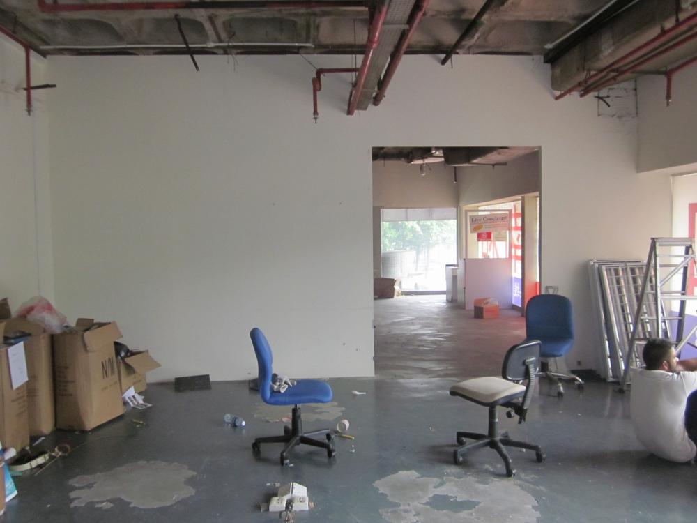 Asian Home Office with Bookshelf and Storage Cabinets