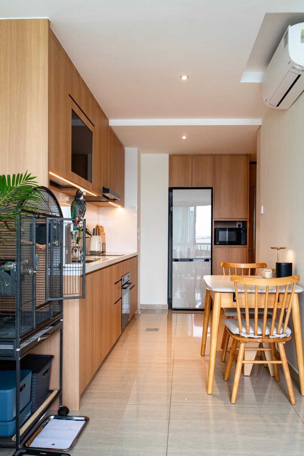 Scandinavian Kitchen with Countertop and Open Kitchen