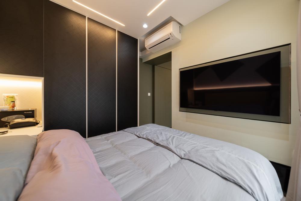 Contemporary Bedroom with Wardrobe and Bedroom Dresser