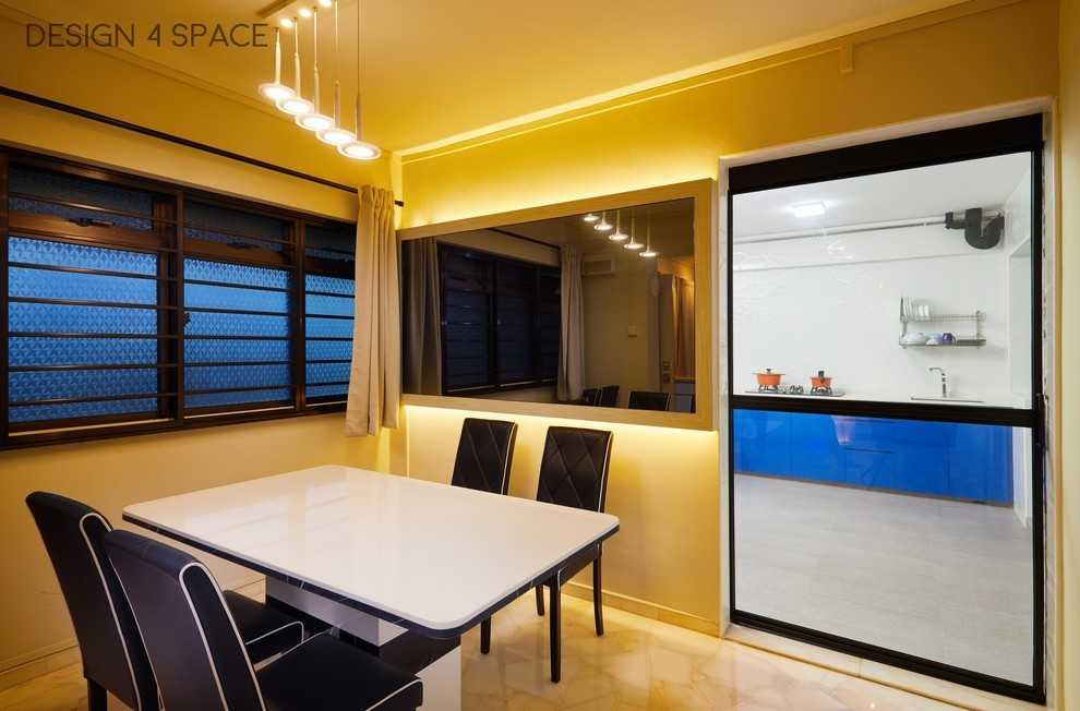 Asian Dining Room with Dining Table and Dining Chairs