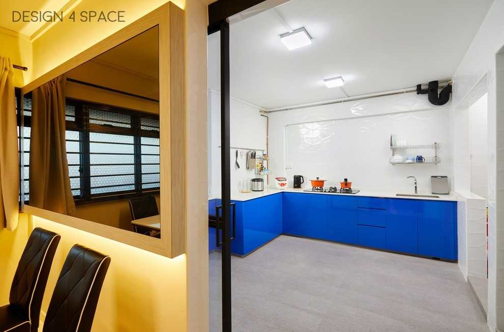 Asian Kitchen with Kitchen Window and Kitchen Island