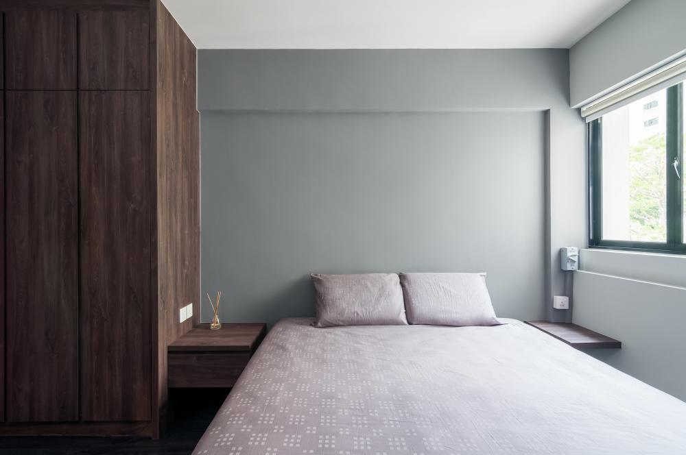 Contemporary Bedroom with Wardrobe and Built-in Bed