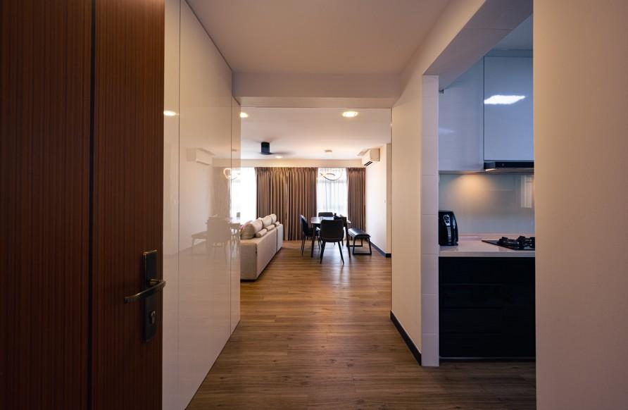 Modern Entryway with Dining Table and Dining Chairs