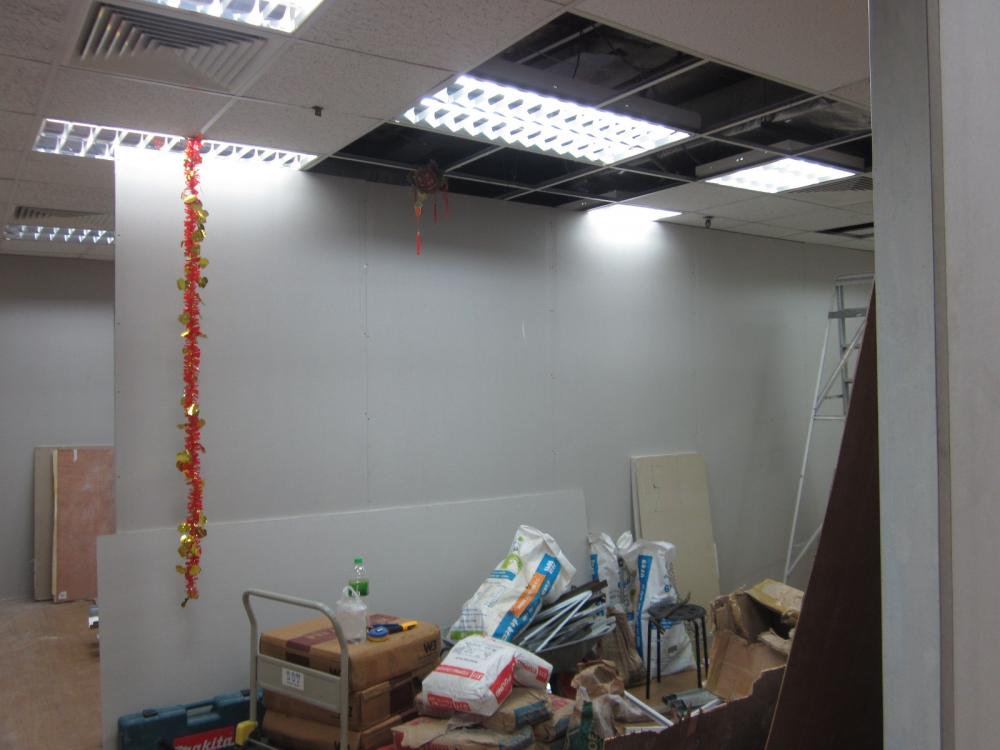 Asian Home Office with Storage Cabinets and Small Storage