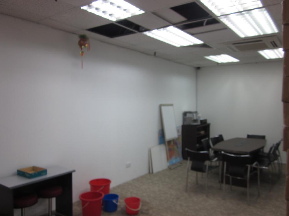 Asian Home Office with Bookcases and Small Storage