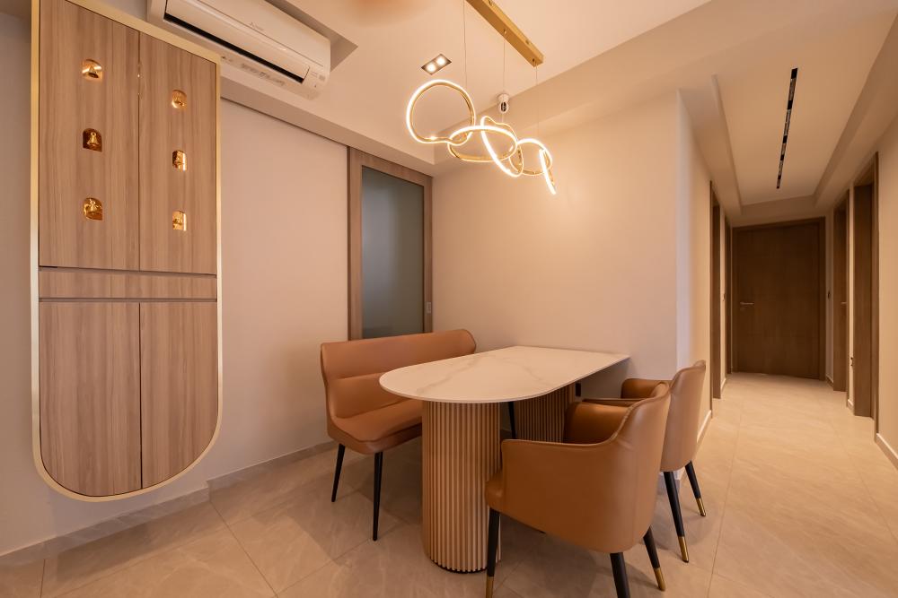 Modern Dining Room with Sofa and Seating Bench