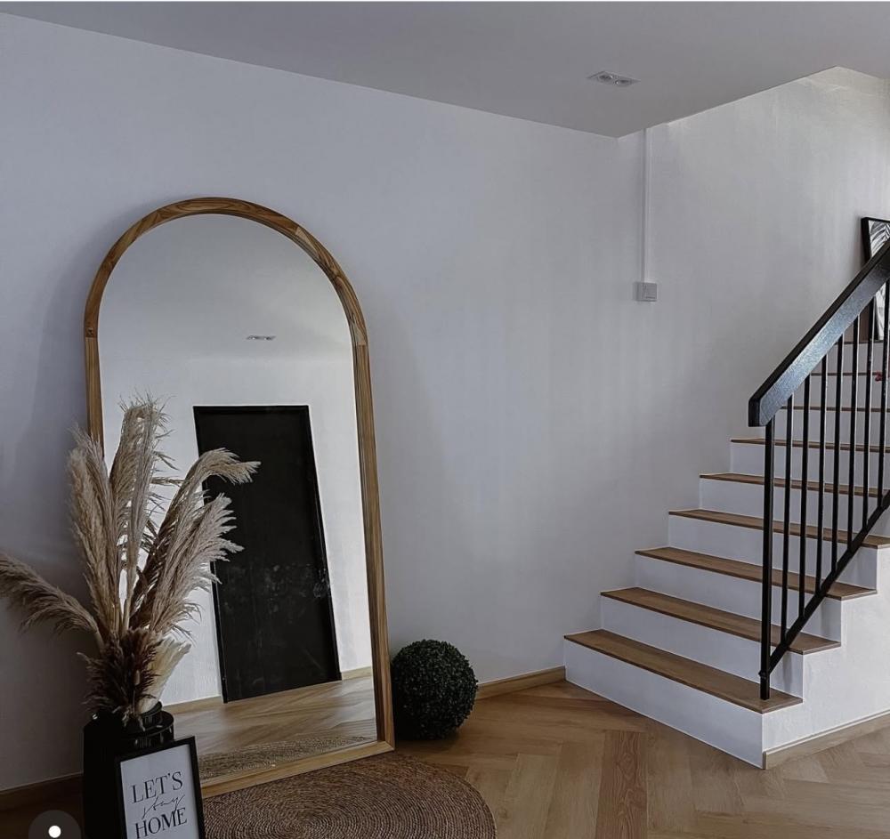 Contemporary Entryway with Mirror and Wall Mirror