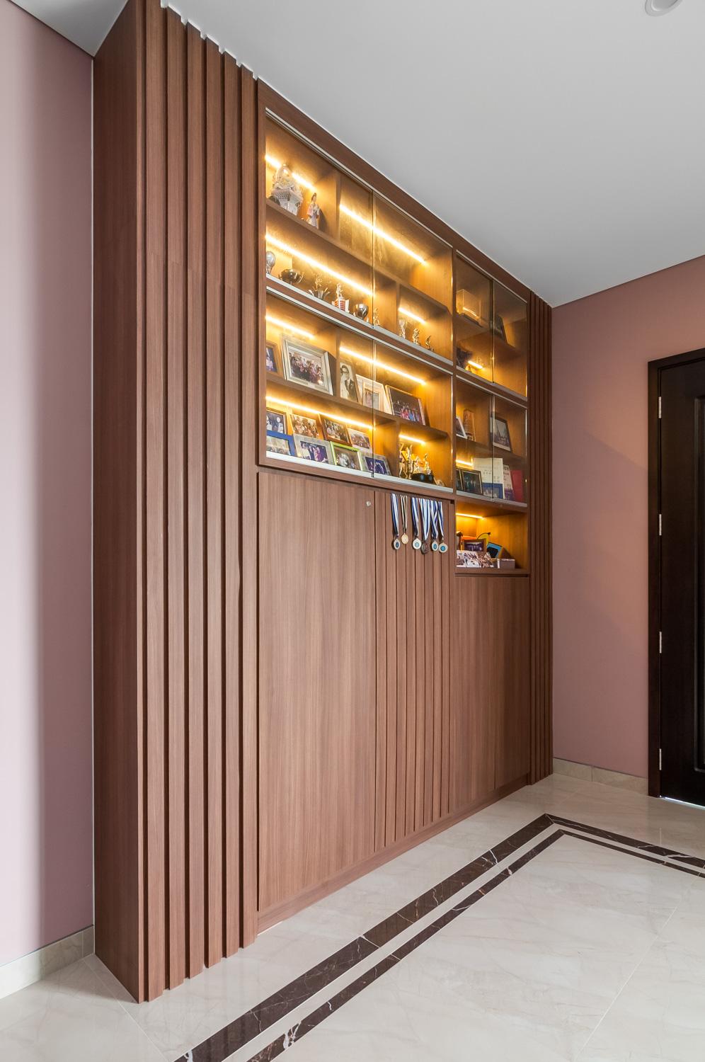 Asian Entryway with Shoe Rack and Small Storage
