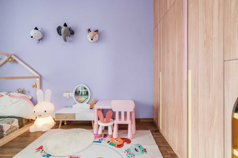 Asian Kids Room with Toys and Children's Storage