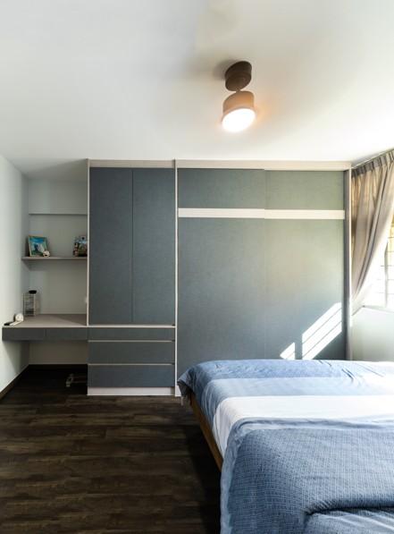 Country Bedroom with Wardrobe and Sliding Wardrobe
