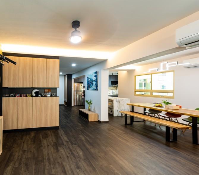 Country Dining Room with Cove Lighting and Drop Ceiling