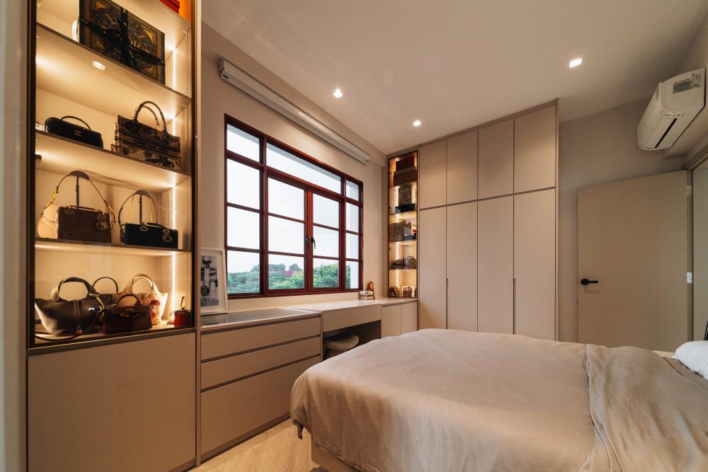 Contemporary Bedroom with Closet and Bedroom Dresser