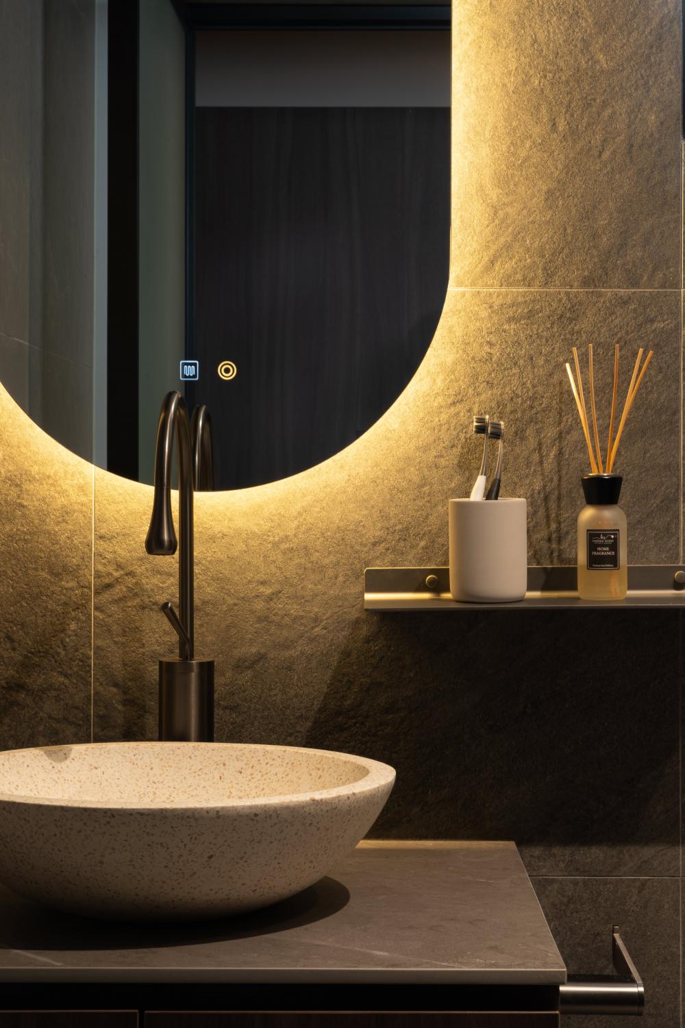 Modern Bathroom with Mirror and Bathroom Mirrors