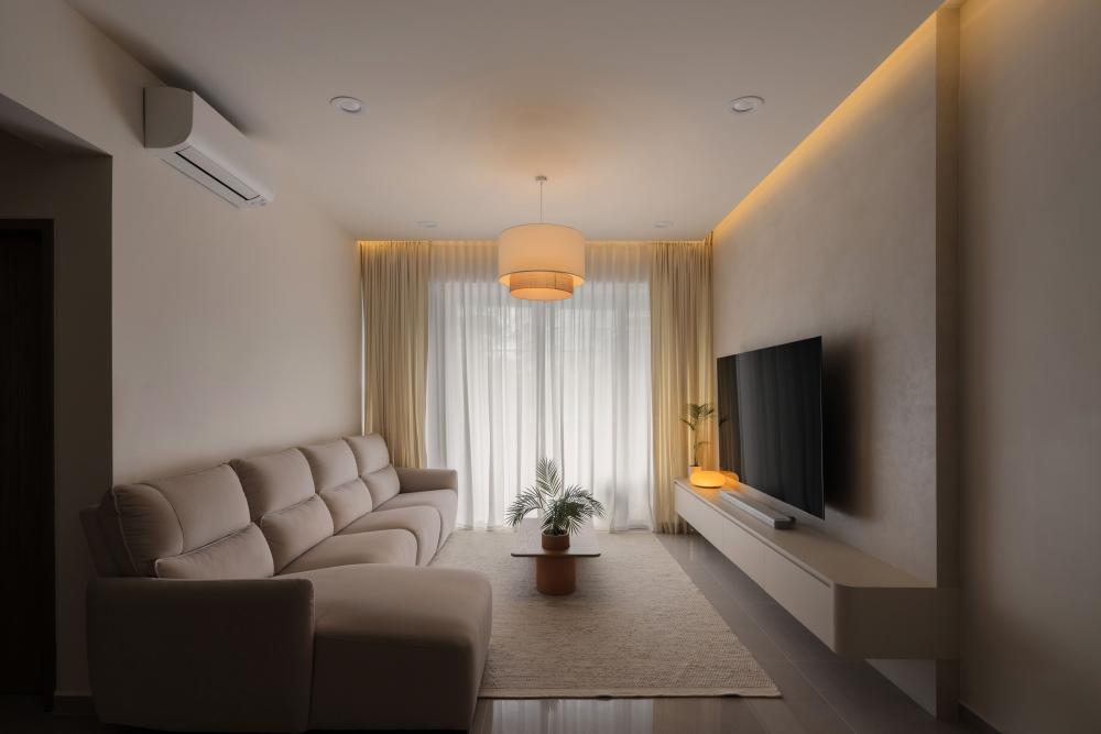 Modern Living Room with Sofa and TV