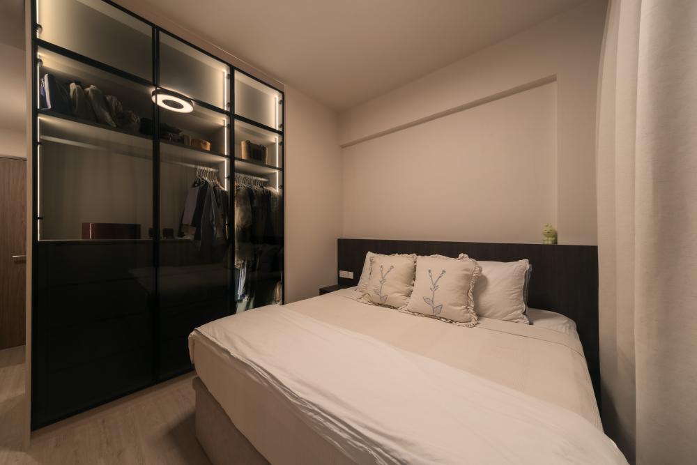 Modern Bedroom with Cupboard and Bed