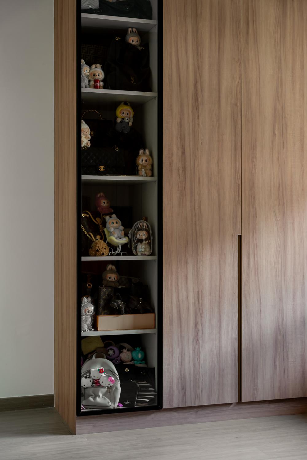 Scandinavian Bedroom with Cove Lighting and Wardrobe