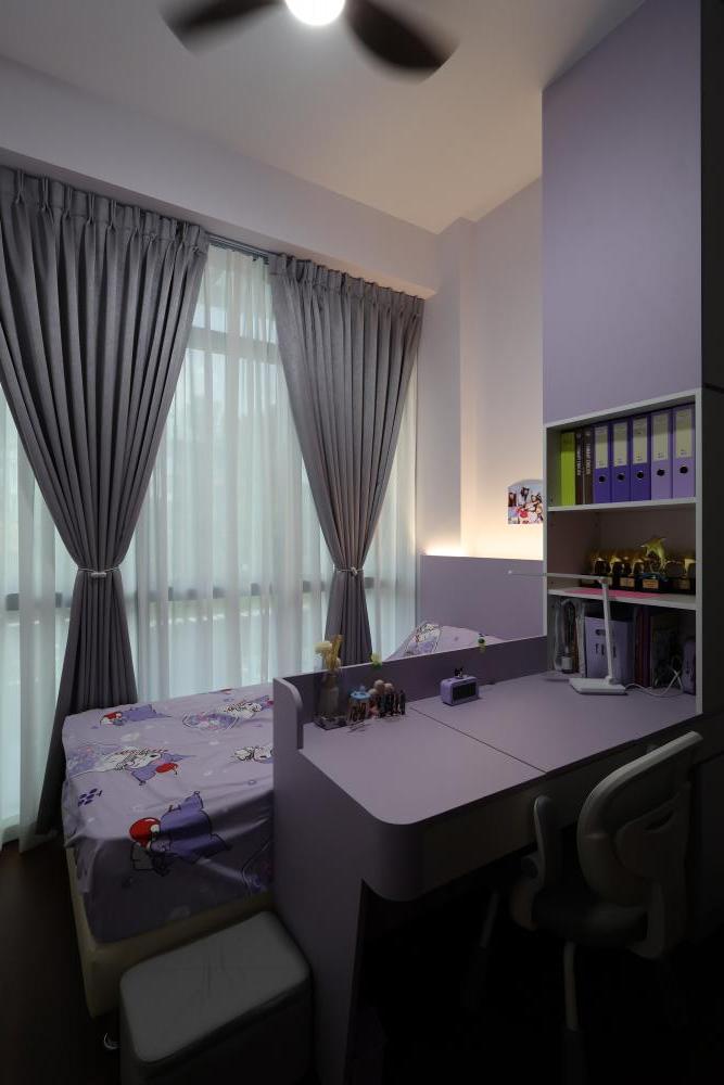 Contemporary Bedroom with Children's Beds and Single Bed