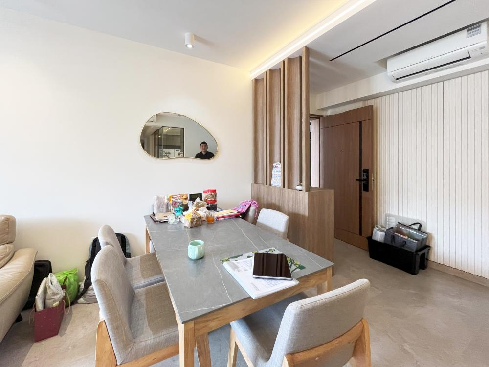 Asian Living Room with Settee and Drop Ceiling