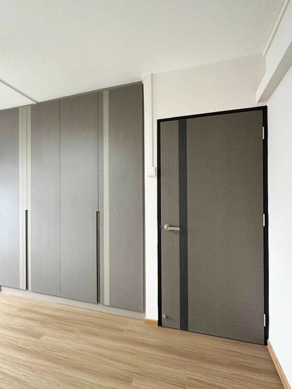 Modern Bedroom with Bookshelf and Platform Bed
