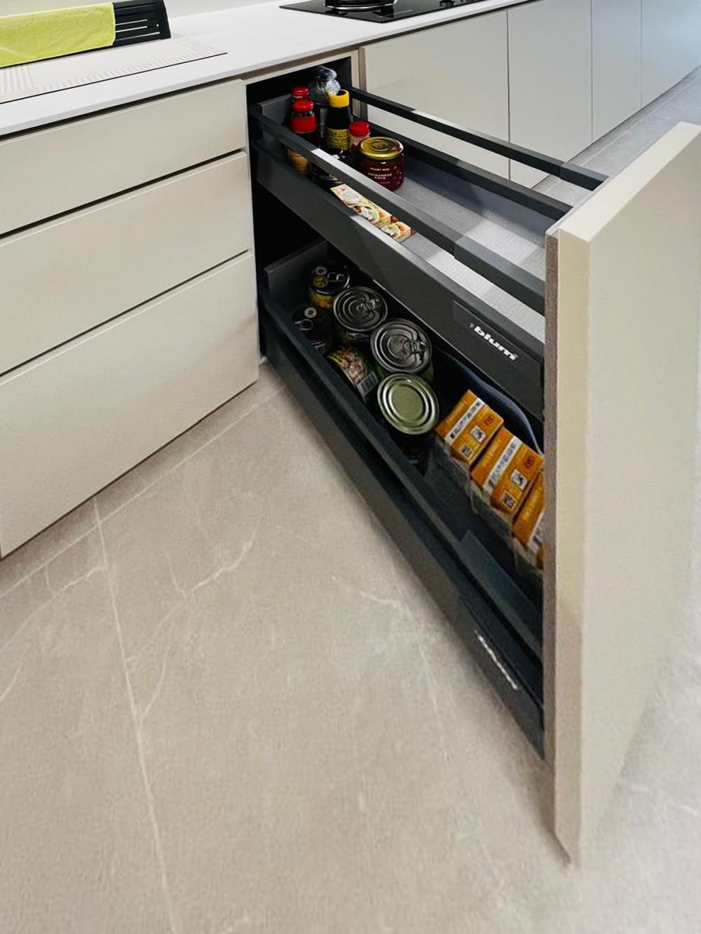 Modern Kitchen with Countertop and Vinyl Flooring