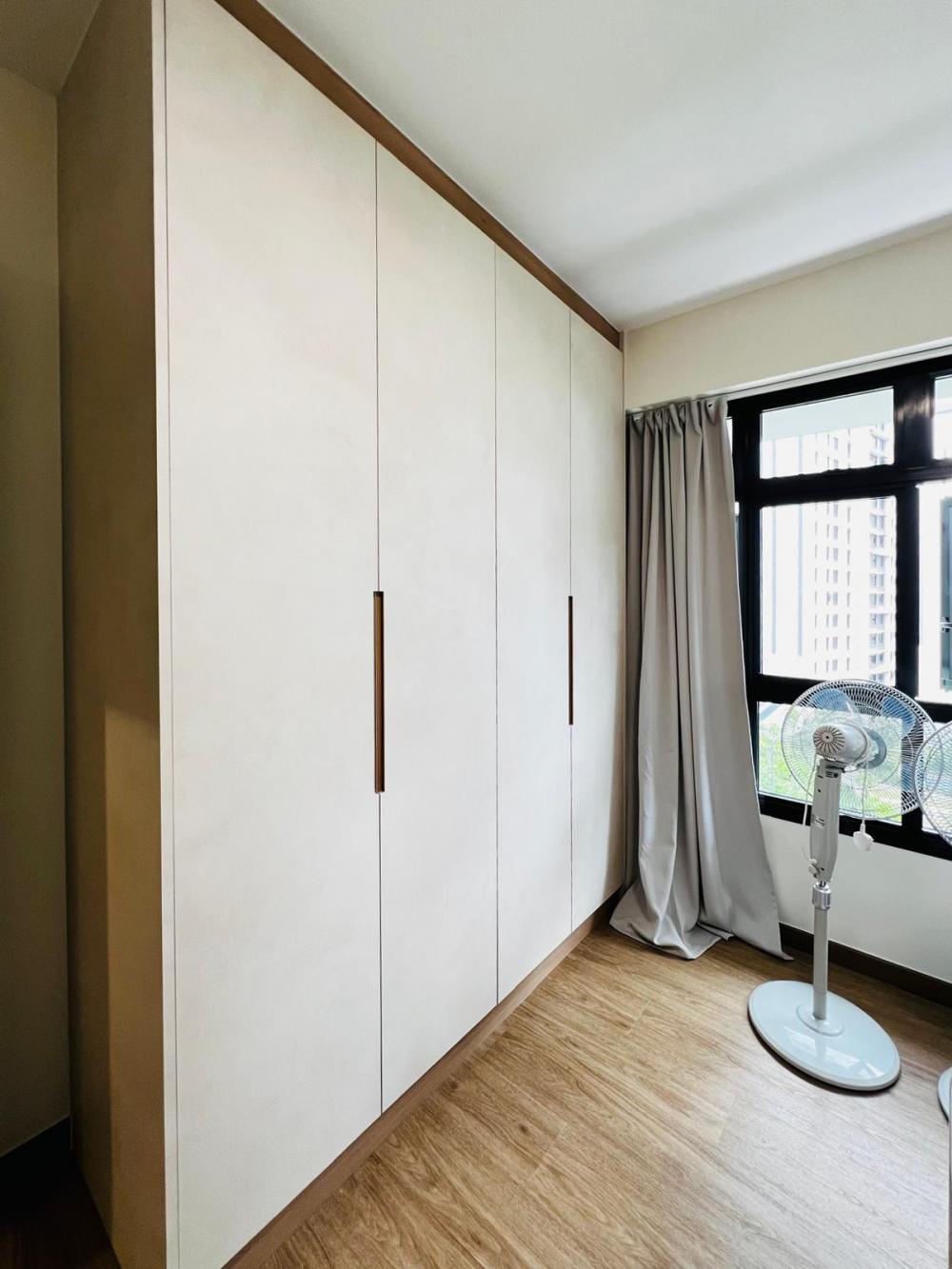 Modern Bedroom with Bookshelf and Platform Bed
