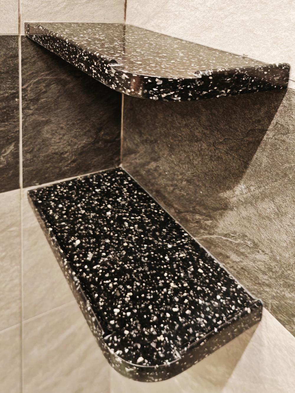 Asian Bathroom with Countertop and Vinyl Flooring