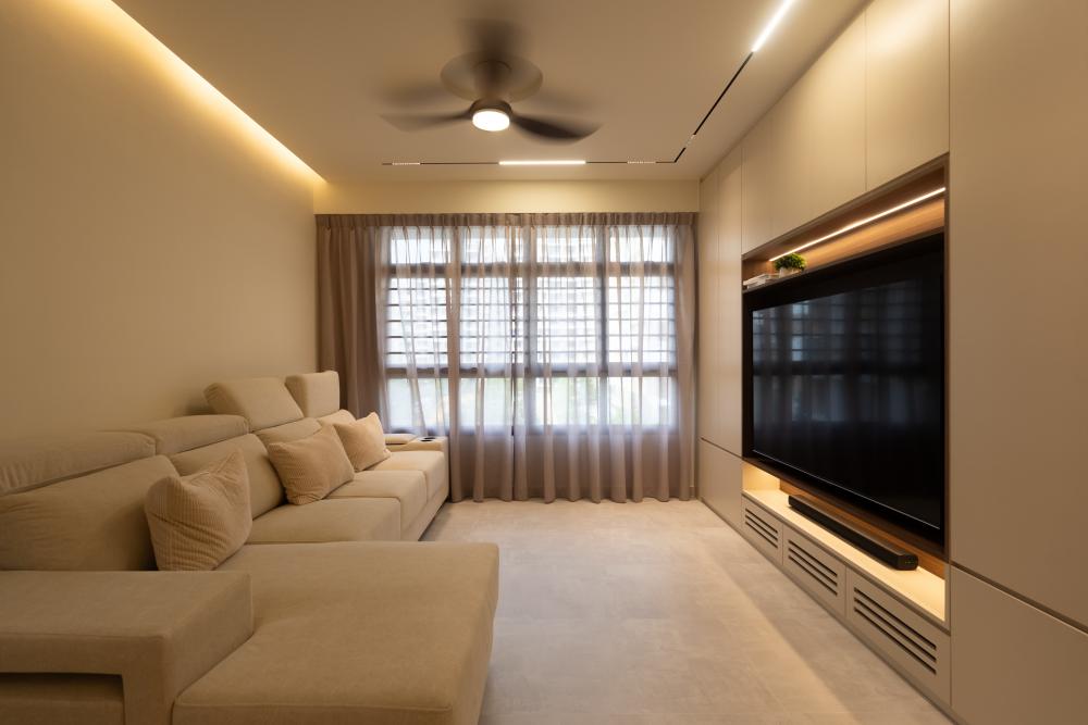 Contemporary Living Room with Sofa and Coffee Table