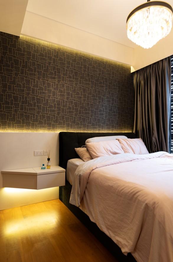 Transitional Bedroom with Ceiling Light and Wardrobe