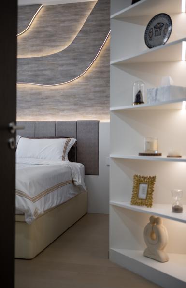 Contemporary Bedroom with Wardrobe and Sliding Wardrobe