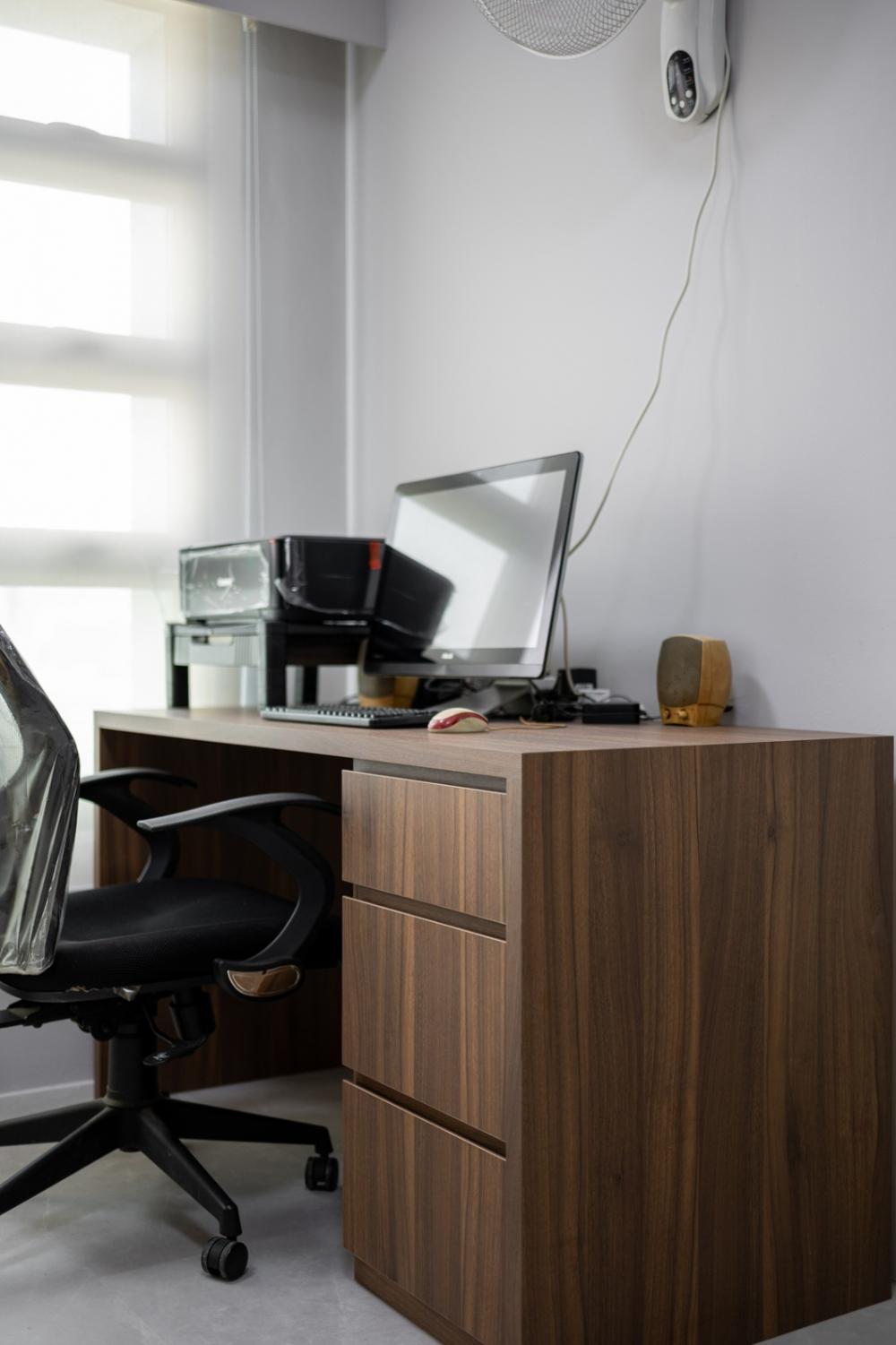 Modern Study with Desk and Desk Chairs