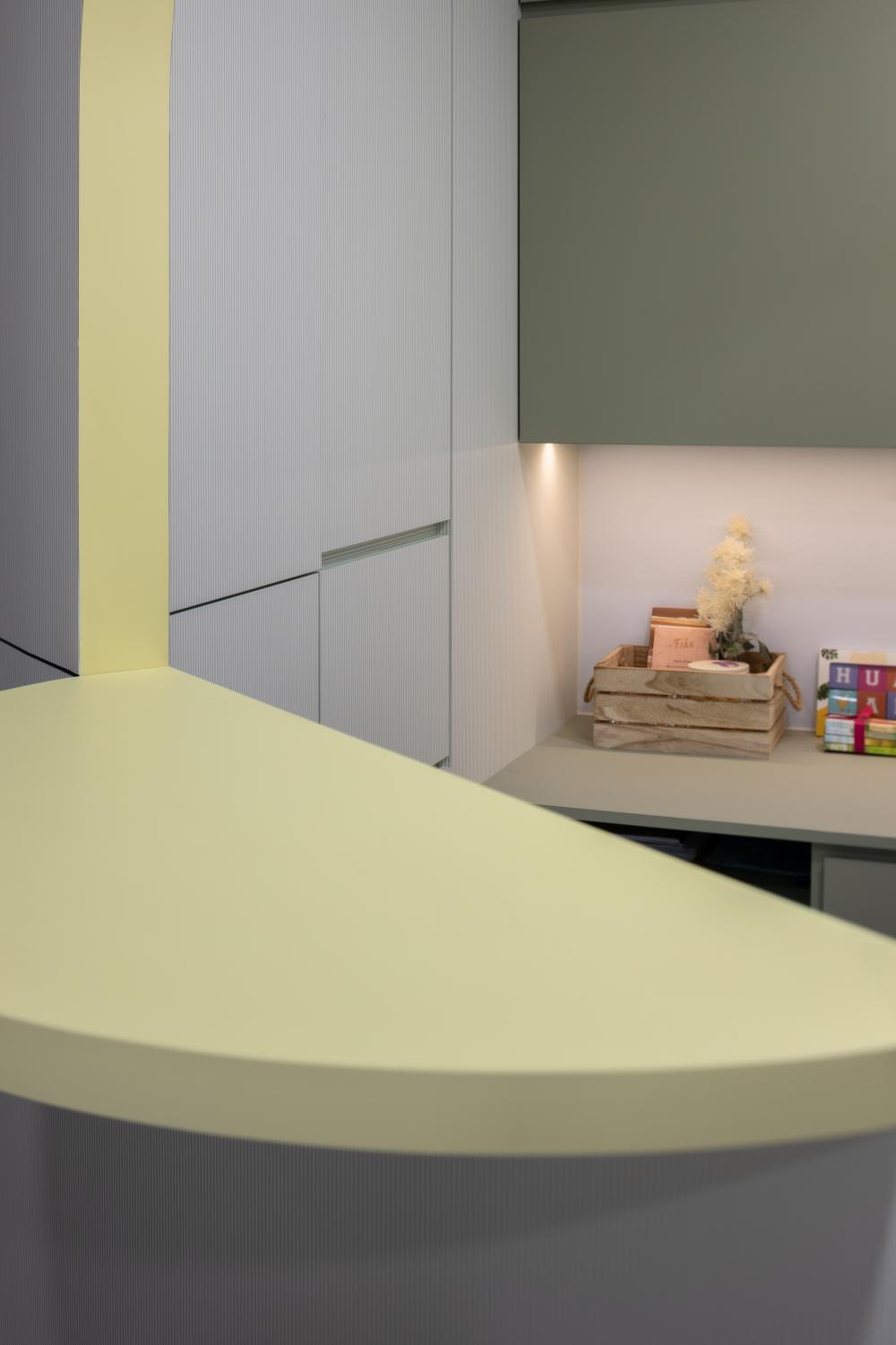 Modern Office with Desk and Storage Cabinets