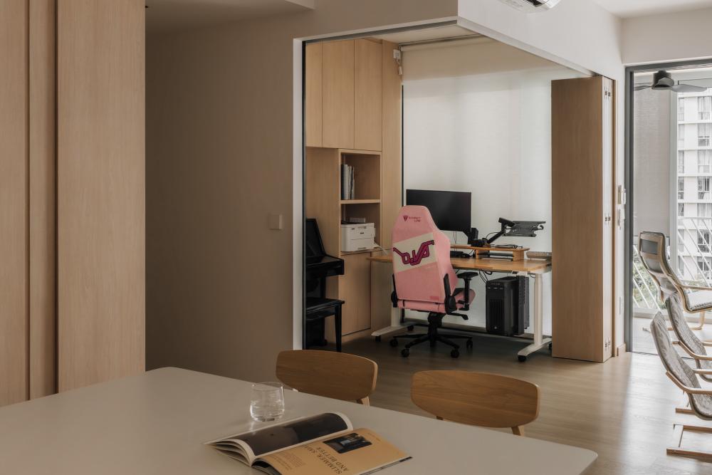Scandinavian Study with Desk and Desk Chairs