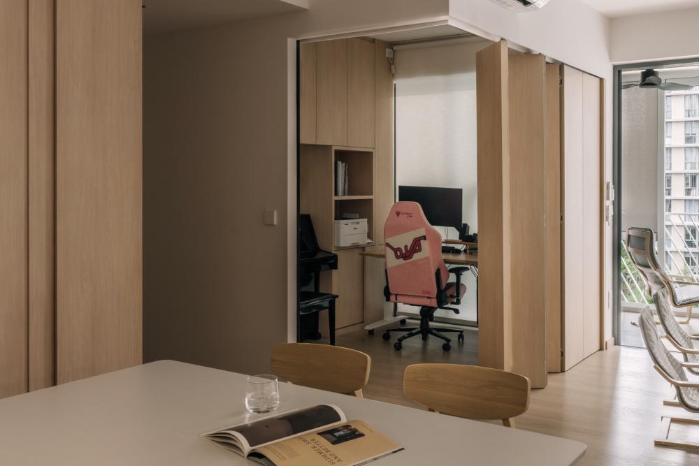 Scandinavian Study with Desk and Desk Chairs