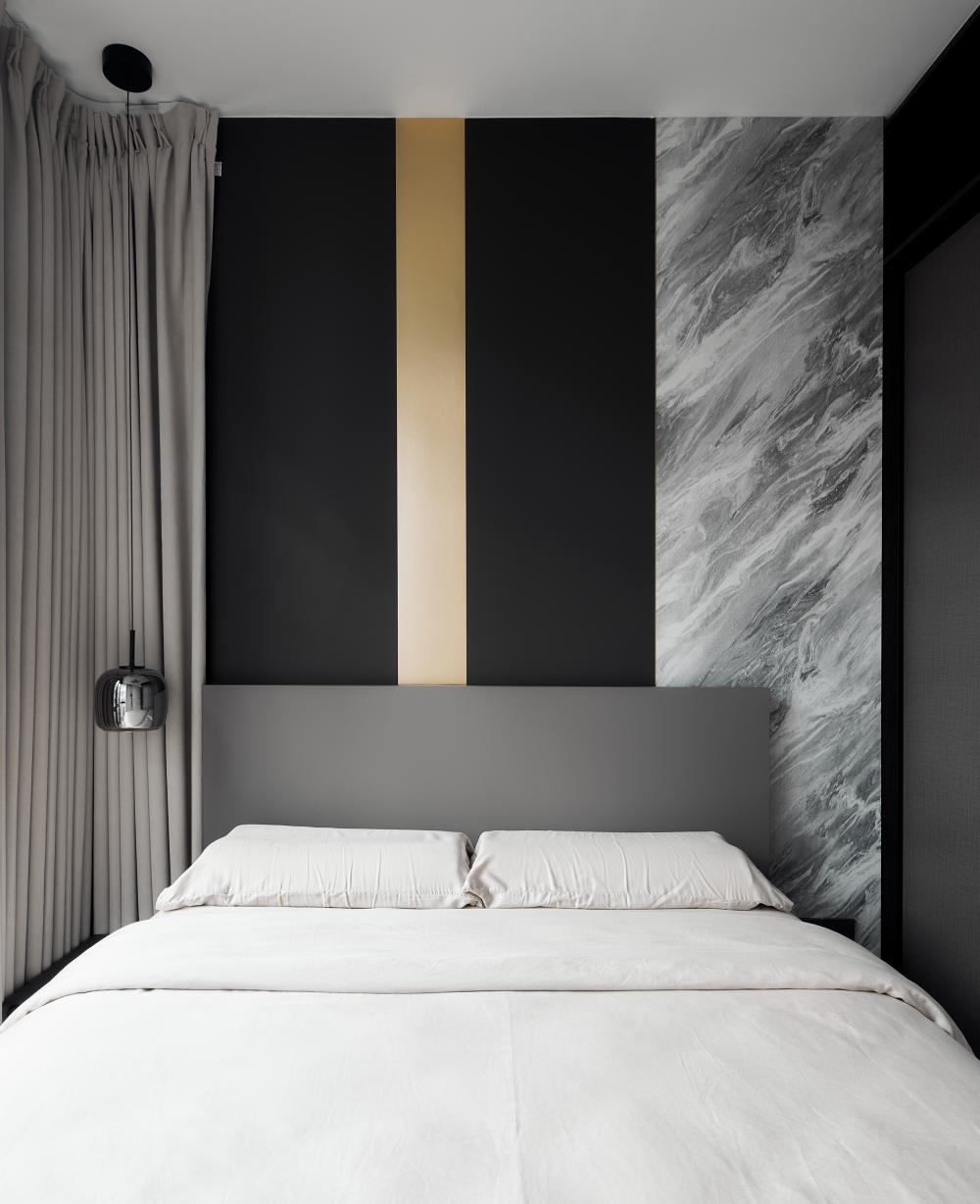 Modern Bedroom with Feature Wall and Queen Bed