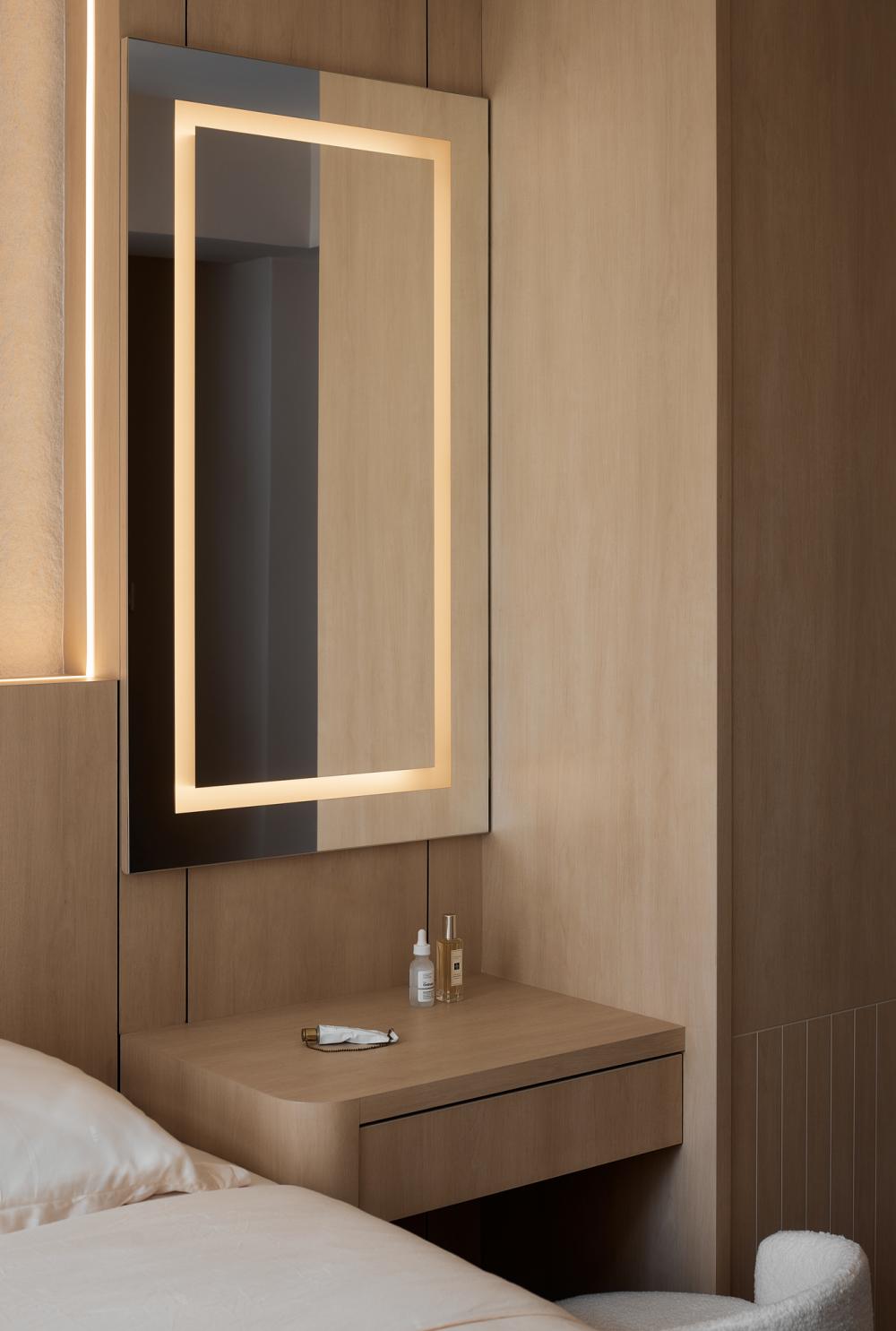 Scandinavian Bedroom with Wardrobe and Bedroom Dresser