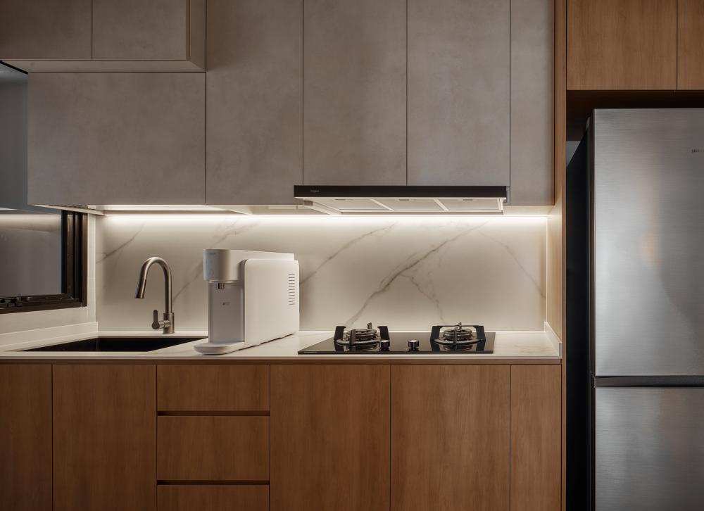 Scandinavian Kitchen with Kitchen Accessories and Kitchen Tap