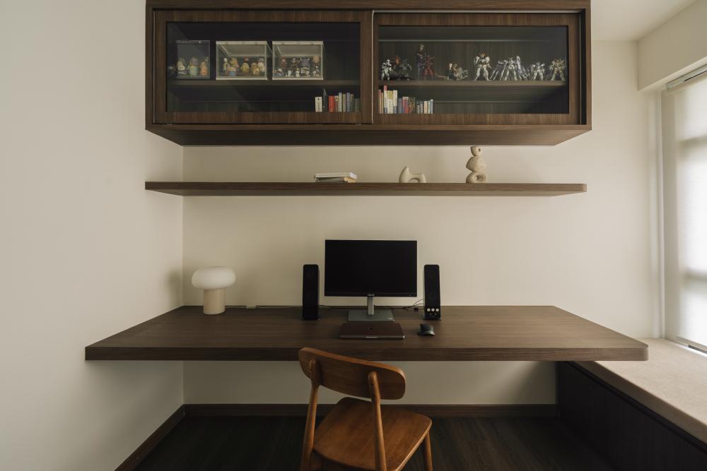 Scandinavian Study with Desk Chairs and Storage Cabinets