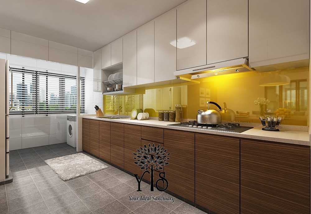 Modern Kitchen with Cupboard and Kitchen Backsplash