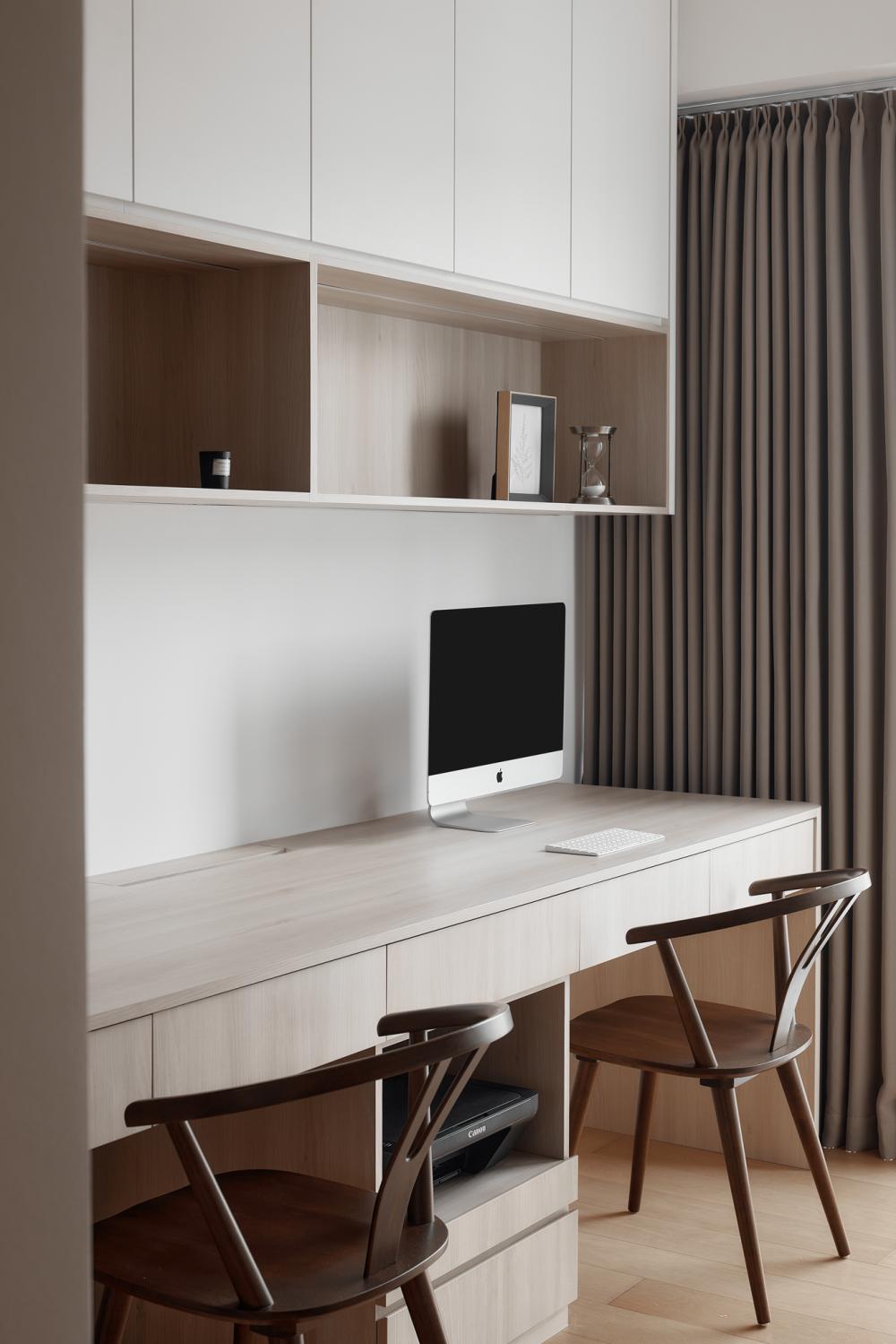 Modern Study with Desk and Desk Chairs