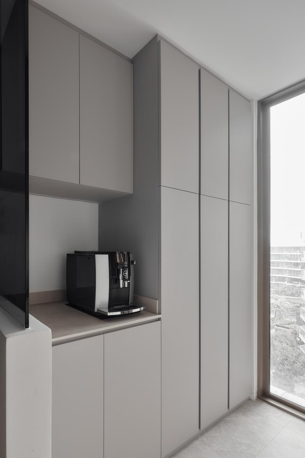 Modern Pantry with Console Table and Tableware