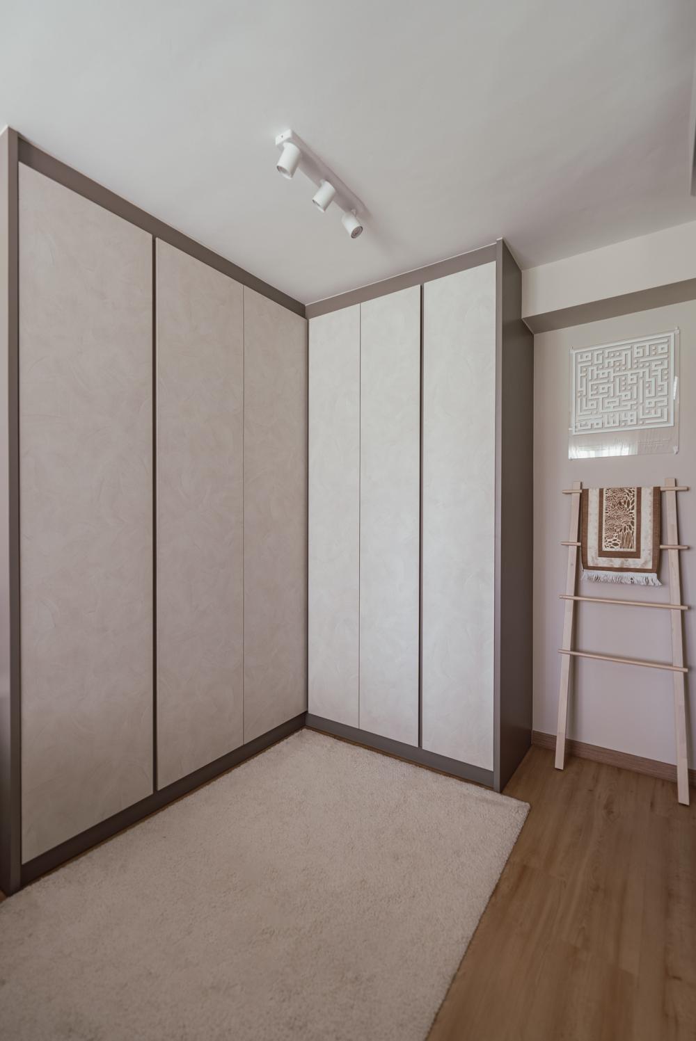 Scandinavian Bedroom with Wardrobe and Closet